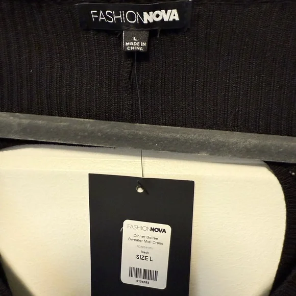 Fashion Nova Classic Black Long Sleeve Dress - Picture 2 of 4